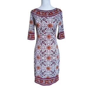 Max Studio 1/2 Sleeve Floral Paisley Dress Size XS